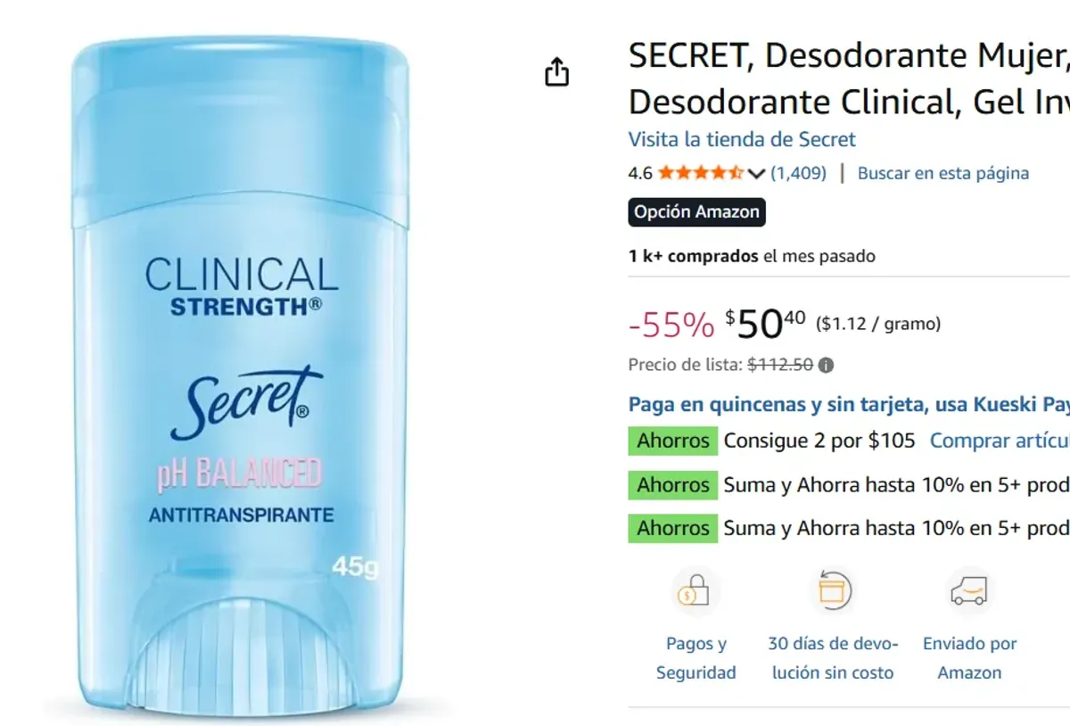 Desodorante Mujer, 45 GR