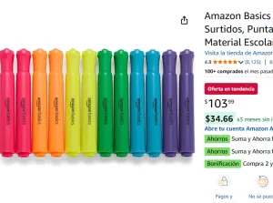 Paquete de 12 marcadores