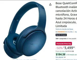Bose QuietComfort - Auriculares Bluetooth inalámbricos con cancelación Activa de Ruido y micrófono, Graves Profundos, hasta 24 Horas de reproducción, Azul crepúsculo, Color edición Limitada