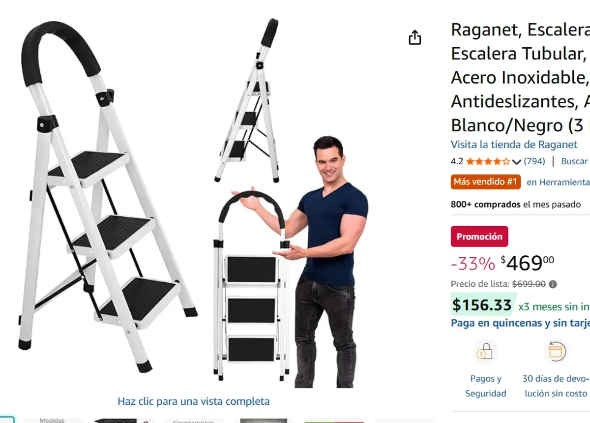 Escalera de Tijera de 3 Peldaños