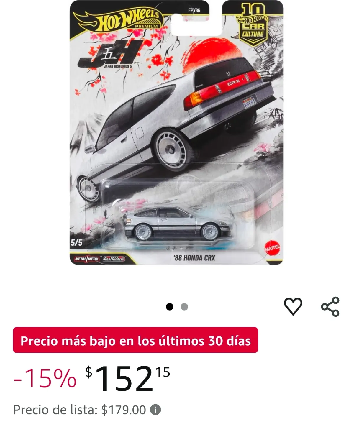 HONDA CRX HOT WHEELS PREMIUM
