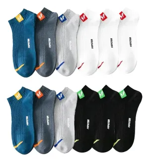 12 Pares Calcetines Cortos Hombres Dama Unisex Elástico