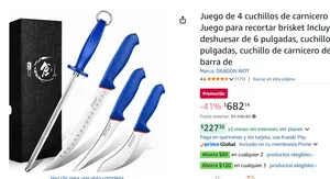 Juego de 4 cuchillos de carnicero 