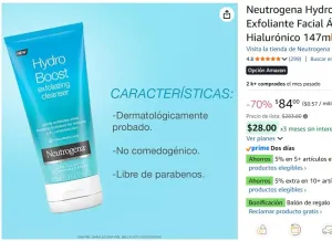 Neutrogena Hydro Boost Exfoliante Facial Ácido Hialurónico 147ml