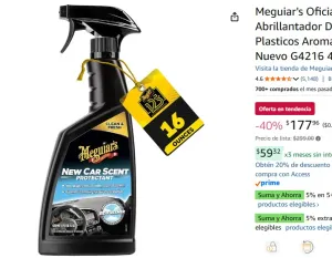 Meguiar's Oficial Protector Abrillantador De Tableros y Plasticos Aroma Auto Nuevo G4216 473 ml
