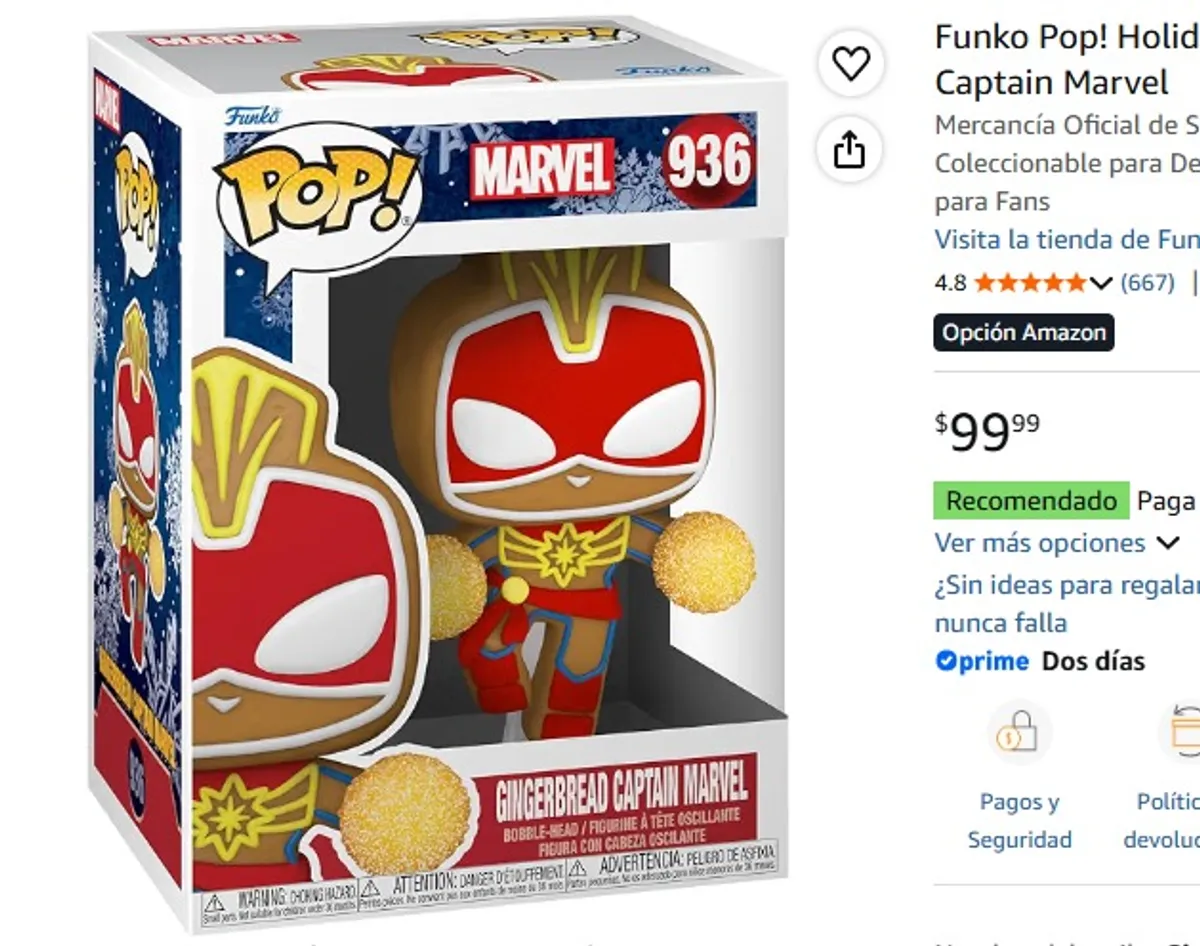 Funko Pop! Holiday: Marvel Comics - Captain Marvel
