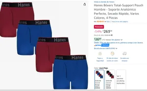Hanes Bóxers  4 Piezas