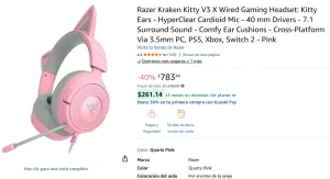 Audifonos Kitty V3 X Wired Gaming Headset: Kitty Ears - HyperClear