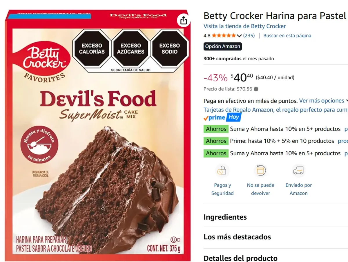 Harina para Pastel sabor Chocolate 